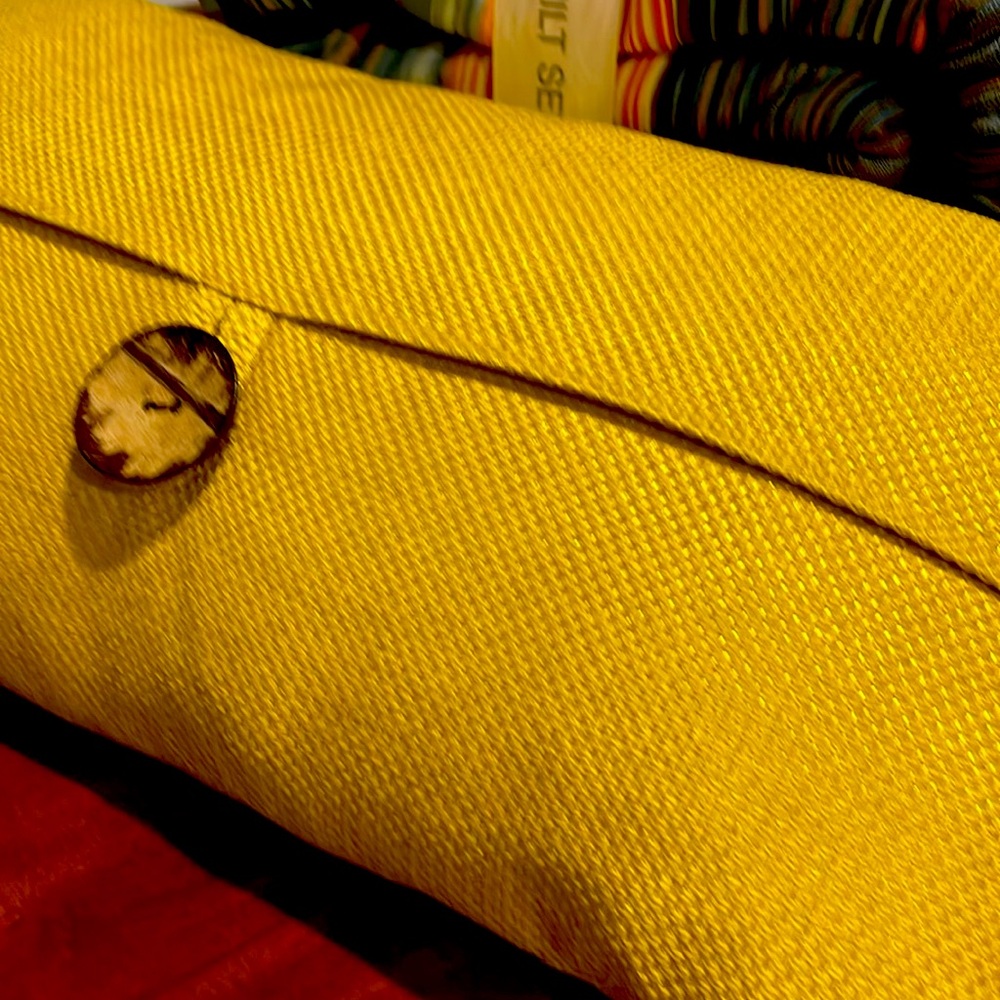 Vibrant Yellow Textured Accent Pillow